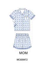 PO101 Blue easter bunny bow embroidery gingham collection