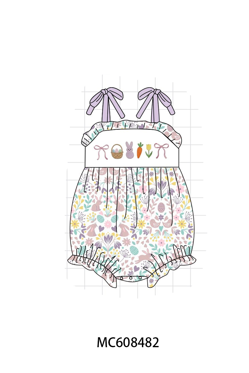 PO101 Lavender easter bunny floral ruffle collection
