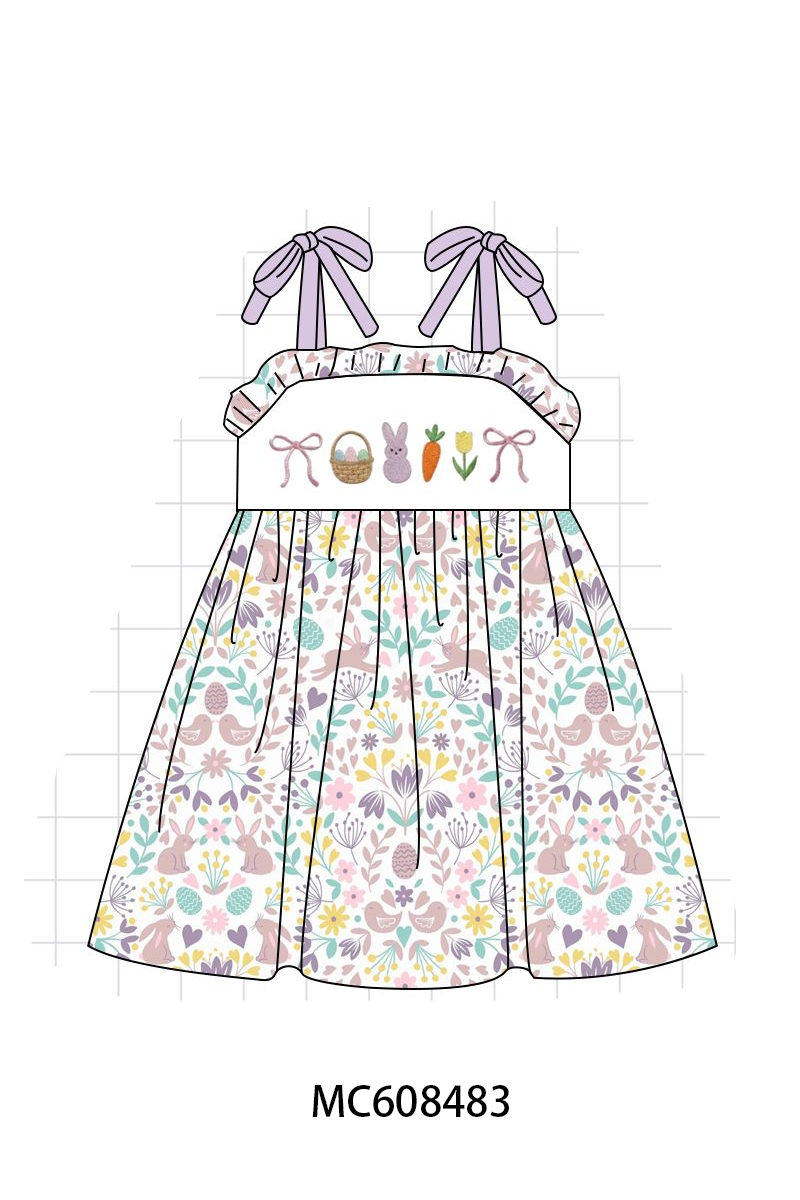 PO101 Lavender easter bunny floral ruffle collection
