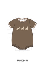PO101 Brown easter cross bunny embroidery collection