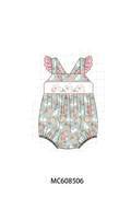 PO101 Easter bunny embroidery bow stripe collection