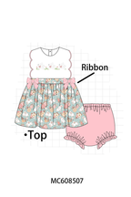 PO101 Easter bunny embroidery bow stripe collection