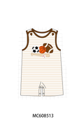 PO101 Brown ball applique stripe collection