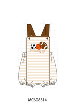 PO101 Brown ball applique stripe collection