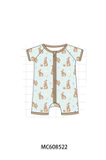PO101 Blue easter bunny egg print bamboo collection