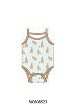 PO101 Blue easter bunny egg print bamboo collection