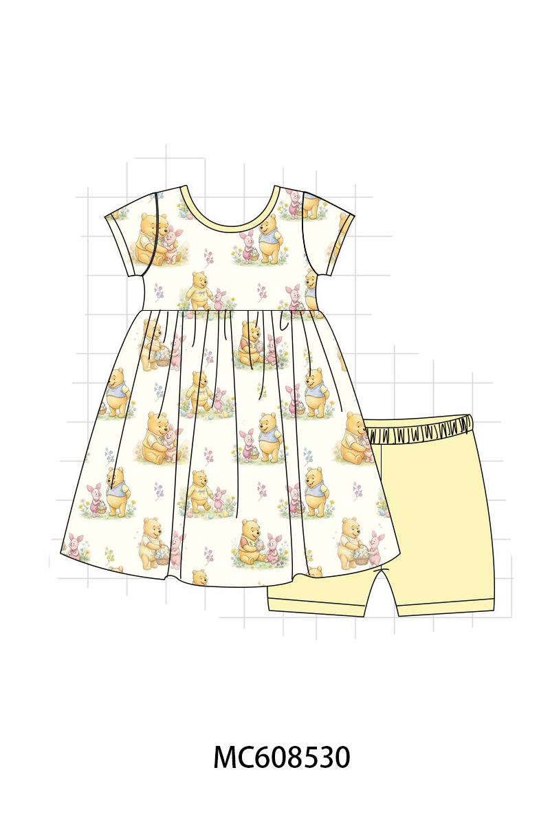 PO101 Yellow winnie bear print bamboo collection