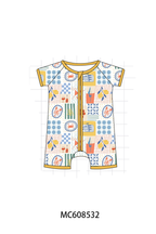 PO101 Mustard beach print bamboo collection