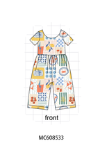 PO101 Mustard beach print bamboo collection