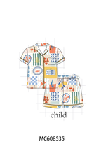 PO101 Mustard beach print bamboo collection