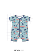 PO101 Teal palm print bamboo collection