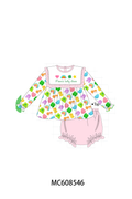 PO101 Pink St. Patricks day clover rainbow embroidery collection