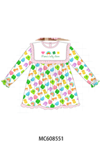 PO101 Pink St. Patricks day clover rainbow embroidery collection