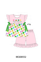 PO101 Pink St. Patricks day clover rainbow embroidery collection