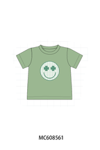 PO101 Sage smiling face clover embroidery collection