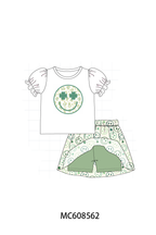 PO101 Sage smiling face clover embroidery collection