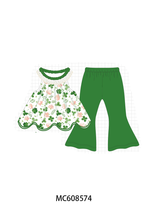 PO101 Green clover print lace collection