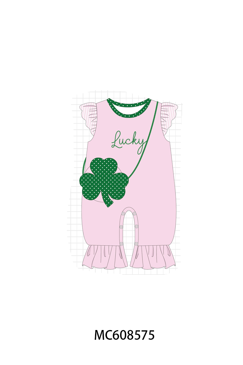 PO101 Pink lucky clover bag ruffle collection