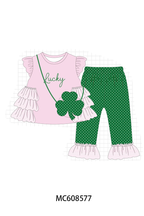 PO101 Pink lucky clover bag ruffle collection