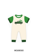 PO101 Pink&green clover rainbow smocked collection