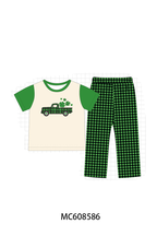 PO101 Pink&green clover rainbow smocked collection
