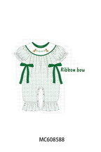 PO101 Green St. Patricks Day puppy clover embroidery plaid collection