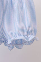 Blue Apple pencil Embroidery Bloomer Set