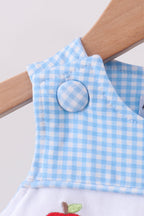 Blue Apple Smocked Bubble