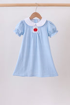 Blue Apple Smocked Dress