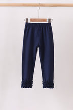 Navy icing ruffle pants