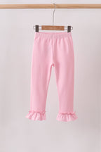 Pink ruffle pants