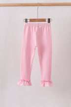 Pink ruffle pants