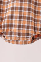 Blue turkey embroidery plaid bubble