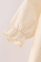 Beige turkey embroidery romper