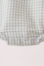 Beige turkey embroidery gingham bubble