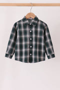 Green plaid button down shirt