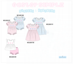 PO101 Pink&blue cross embroidery stripe collection 1