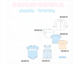 PO101 Pink&blue cross embroidery stripe collection 2