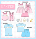 PO101 Pink&blue easter bunny embroidery collection