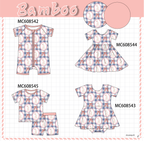 PO101 Pink easter bunny checkered bow bamboo collection