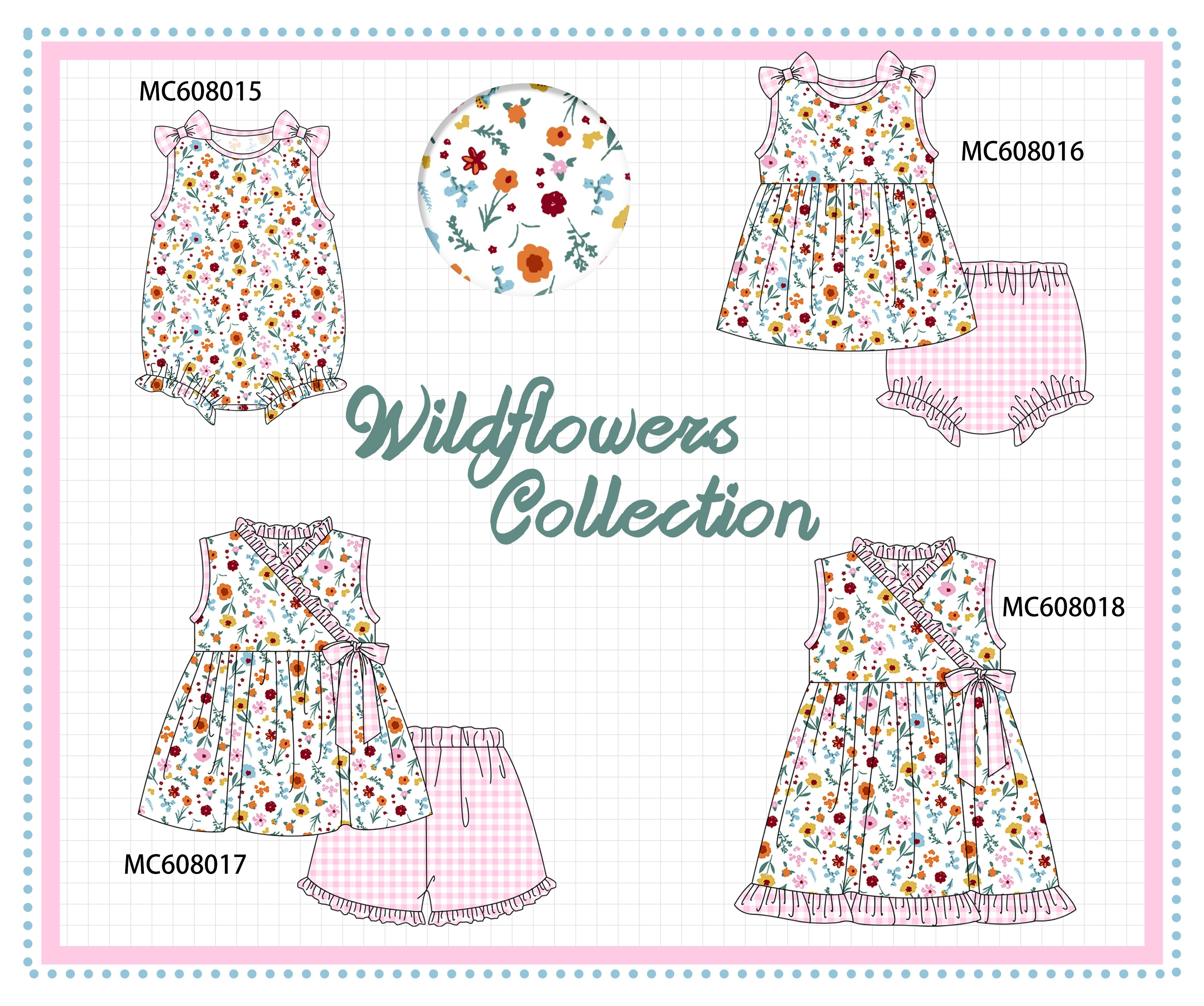 PO101 Pink floral print ruffle gingham collection