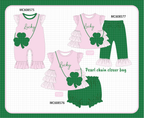 PO101 Pink lucky clover bag ruffle collection