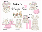 PO101 Pink winnie bear bow collection