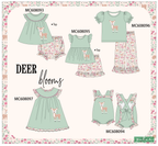 PO101 Sage deer applique floral collection