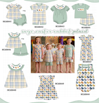 PO101 Sage easter bunny plaid ruffle collection